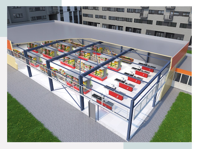 Строительство магазинов в Саранск от 632 руб. за м²