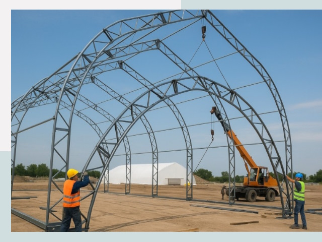 Монтаж ангаров в Саранске от 632 руб. - Надежно и быстро